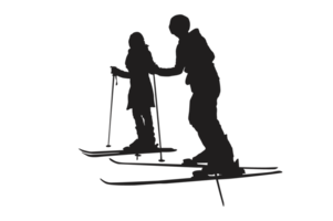 Pose Of Ice Skating Silhouette With Transparent Background png