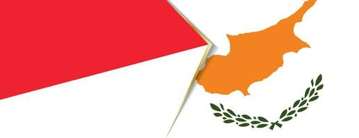 Indonesia and Cyprus flags, two vector flags.