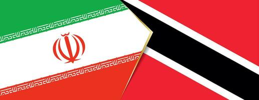 Iran and Trinidad and Tobago flags, two vector flags.
