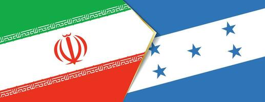 Iran and Honduras flags, two vector flags.