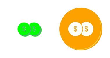 Unique Coins Vector Icon