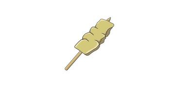 animated oden food icon video