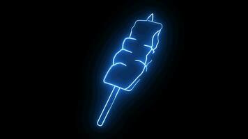 animated oden icon with a glowing neon effect video