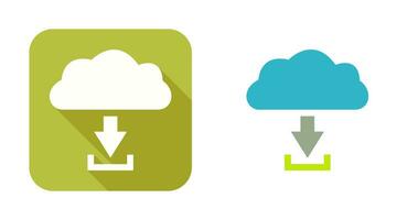 Unique Download from Cloud Vector Icon