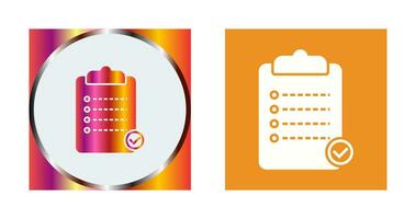 Unique Checklist Vector Icon