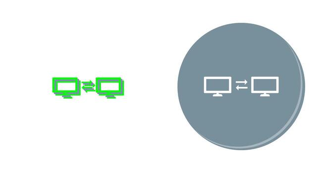 Unique Sharing Systems Vector Icon