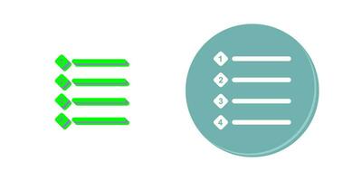 Unique Numbered list Vector Icon