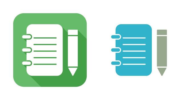 Unique Notepad Vector Icon