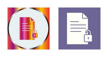 Unlock Documents Vector Icon