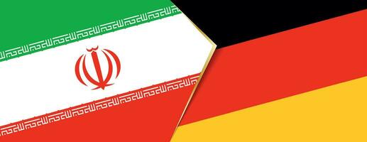 Iran and Germany flags, two vector flags.