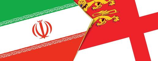Iran and Sark flags, two vector flags.