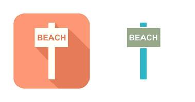 Beach Sign Vector Icon