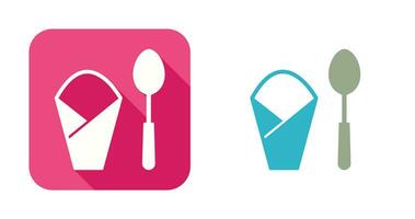 Spoon and Napkin Vector Icon