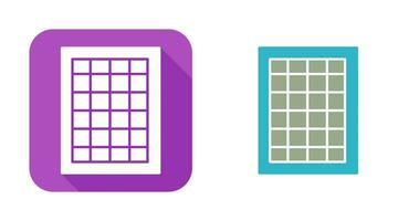 Table of Rates Vector Icon