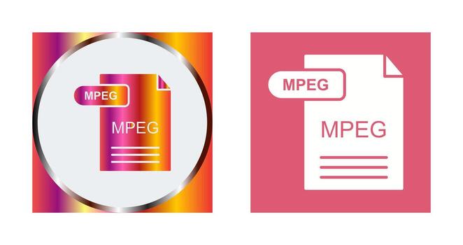 icono de vector de mpeg
