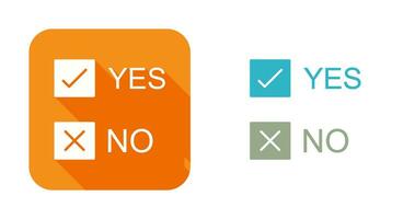 Yes No Option Vector Icon