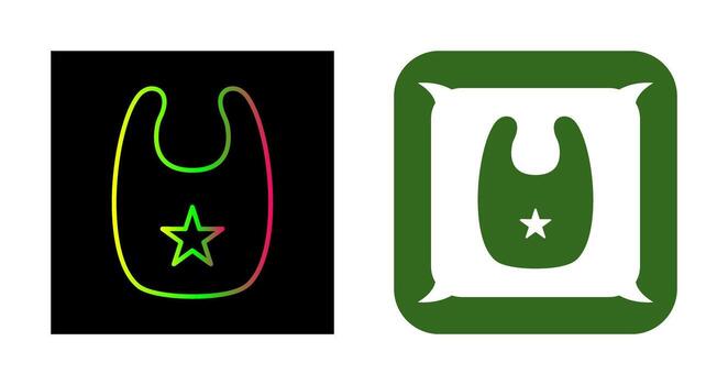 babero, vector, icono vector