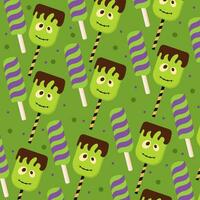 Halloween candies pattern background Vector illustration