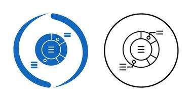 icono de vector de gráfico circular