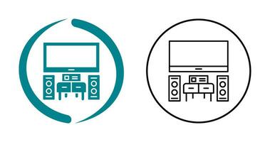 icono de vector de cine en casa