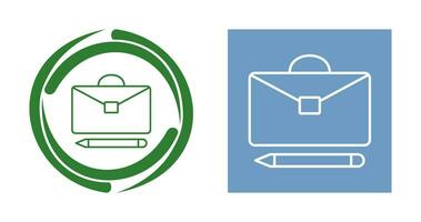 Briefcase and Pen Vector Icon