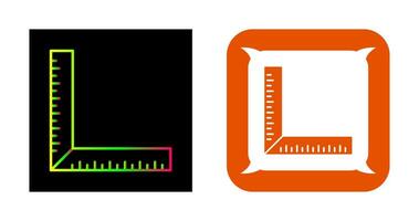 icono de vector de regla cuadrada