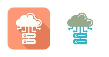 Cloud Database Vector Icon