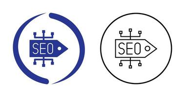 icono de vector de etiqueta seo