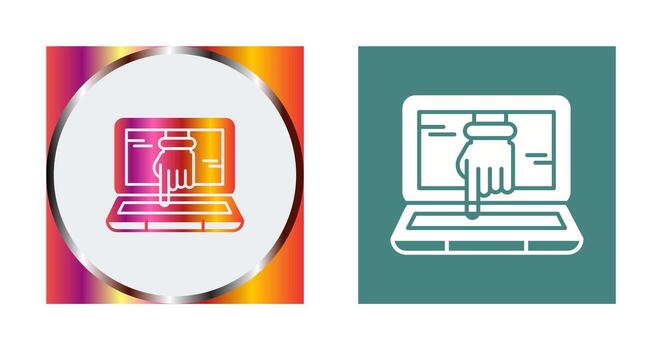 Computer Hacking Vector Icon