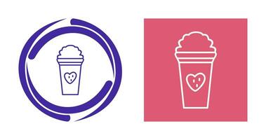 Unique Strawberry Milkshake Vector Icon