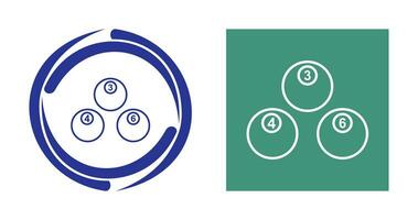 Unique Snooker Balls Vector Icon