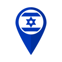 bandera de Israel bandera en mapa determinar con precisión icono aislado azul color png