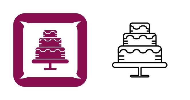 icono de vector de pastel