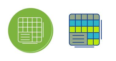 Table Data Vector Icon