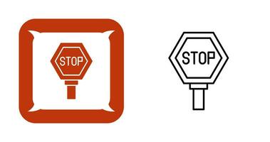 icono de vector de señal de stop