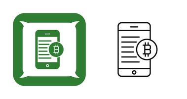 Bitcoin Mobile Vector Icon