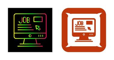 Online Job Vector Icon