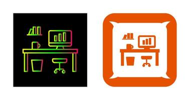 Office Desk Vector Icon