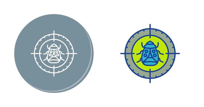 Bug Target Vector Icon