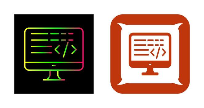 icono de vector de codificación
