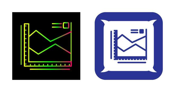 icono de vector de gráfico de spline