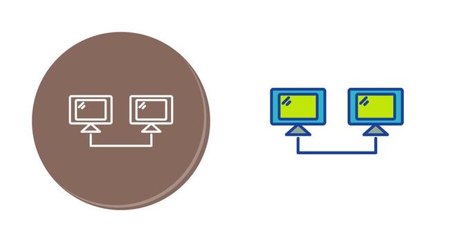 icono de vector de sistemas conectados