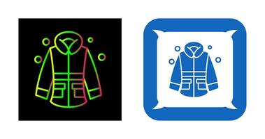 icono de vector de chaqueta de invierno