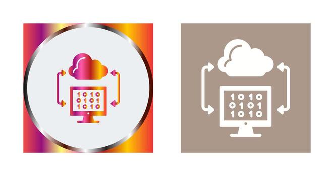 Cloud Coding Vector Icon
