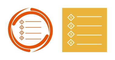 Unique Numbered list Vector Icon