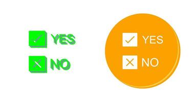 Yes No Option Vector Icon