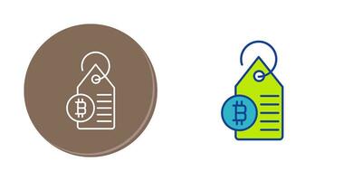 Bitcoin Label Tag Vector Icon