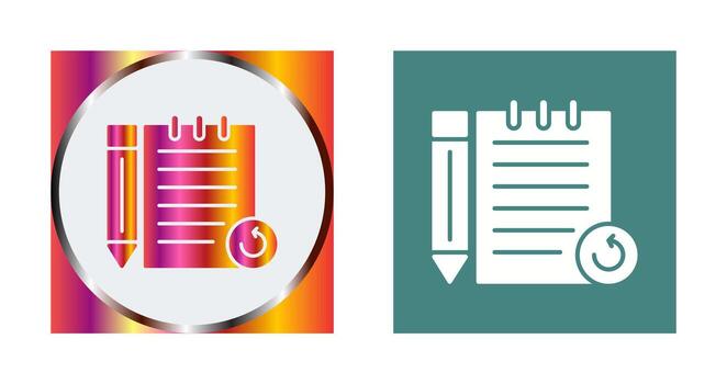 Rechecked Notes Vector Icon