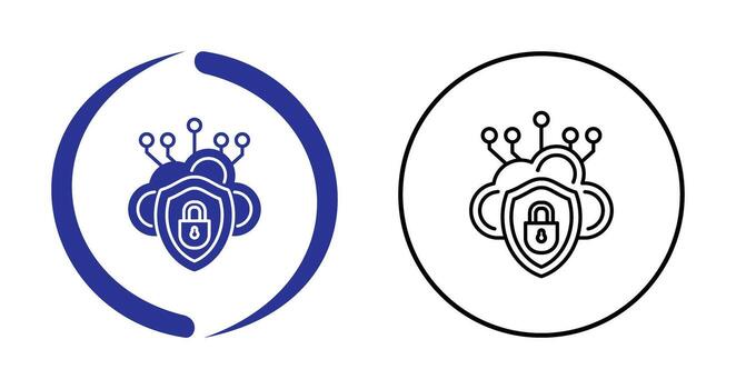 Cloud Security Vector Icon