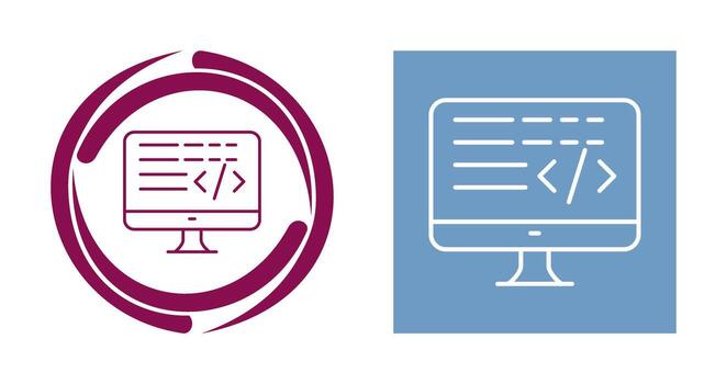 icono de vector de codificación